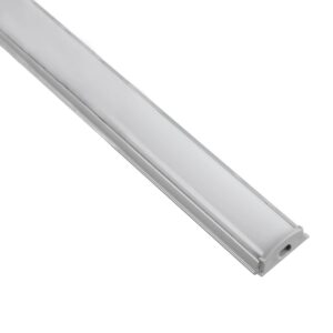 GLOBOSTAR® ALP-LINEAR CURBARIO 70802-1M Επιφανειακό Εύκαμπτο Προφίλ Αλουμινίου με Λευκό Γαλακτερό Πατητό Κάλυμμα για Ταινίες LED IP20 – Ασημί & Λευκό – Μ100 x Π1.8 x Υ0.5cm
