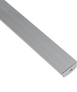 GLOBOSTAR® ALP-LINEAR CURBARIO 70802-1M Επιφανειακό Εύκαμπτο Προφίλ Αλουμινίου με Λευκό Γαλακτερό Πατητό Κάλυμμα για Ταινίες LED IP20 – Ασημί & Λευκό – Μ100 x Π1.8 x Υ0.5cm