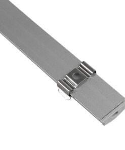 GLOBOSTAR® ALP-LINEAR CURBARIO 70802-1M Επιφανειακό Εύκαμπτο Προφίλ Αλουμινίου με Λευκό Γαλακτερό Πατητό Κάλυμμα για Ταινίες LED IP20 – Ασημί & Λευκό – Μ100 x Π1.8 x Υ0.5cm