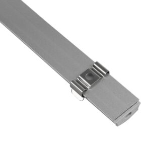 GLOBOSTAR® ALP-LINEAR CURBARIO 70802-1M Επιφανειακό Εύκαμπτο Προφίλ Αλουμινίου με Λευκό Γαλακτερό Πατητό Κάλυμμα για Ταινίες LED IP20 – Ασημί & Λευκό – Μ100 x Π1.8 x Υ0.5cm