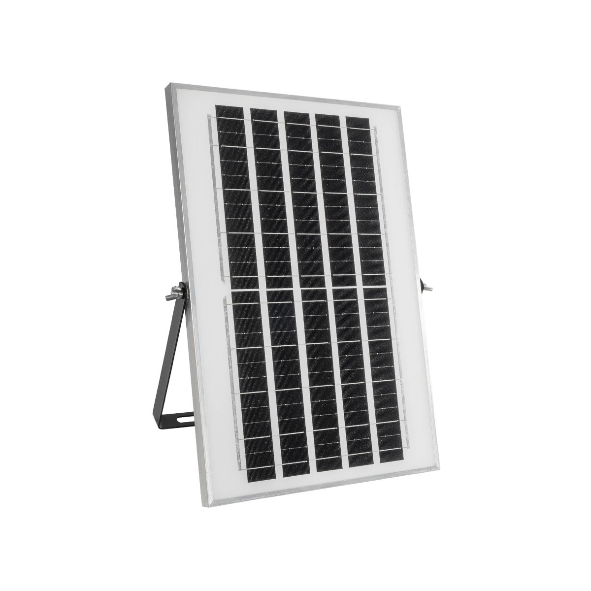 GLOBOSTAR® LUMOVOX 73067 Προβολέας LED 100W 5000lm 120° DC 5V με Φωτοβολταϊκό Panel 5V 8W & Επαναφορτιζόμενη Μπαταρία Li-ion 3.2V 5000mAh Αδιάβροχο IP67 Ψυχρό Λευκό 6000K – 120 x SMD2835 Sanan Chip – Γκρι Ανθρακί – Μ25 x Π5.5 x Υ17.5cm – 2 Χρόνια Εγγύηση