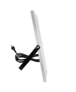 GLOBOSTAR® LUMOVOX 73067 Προβολέας LED 100W 5000lm 120° DC 5V με Φωτοβολταϊκό Panel 5V 8W & Επαναφορτιζόμενη Μπαταρία Li-ion 3.2V 5000mAh Αδιάβροχο IP67 Ψυχρό Λευκό 6000K – 120 x SMD2835 Sanan Chip – Γκρι Ανθρακί – Μ25 x Π5.5 x Υ17.5cm – 2 Χρόνια Εγγύηση