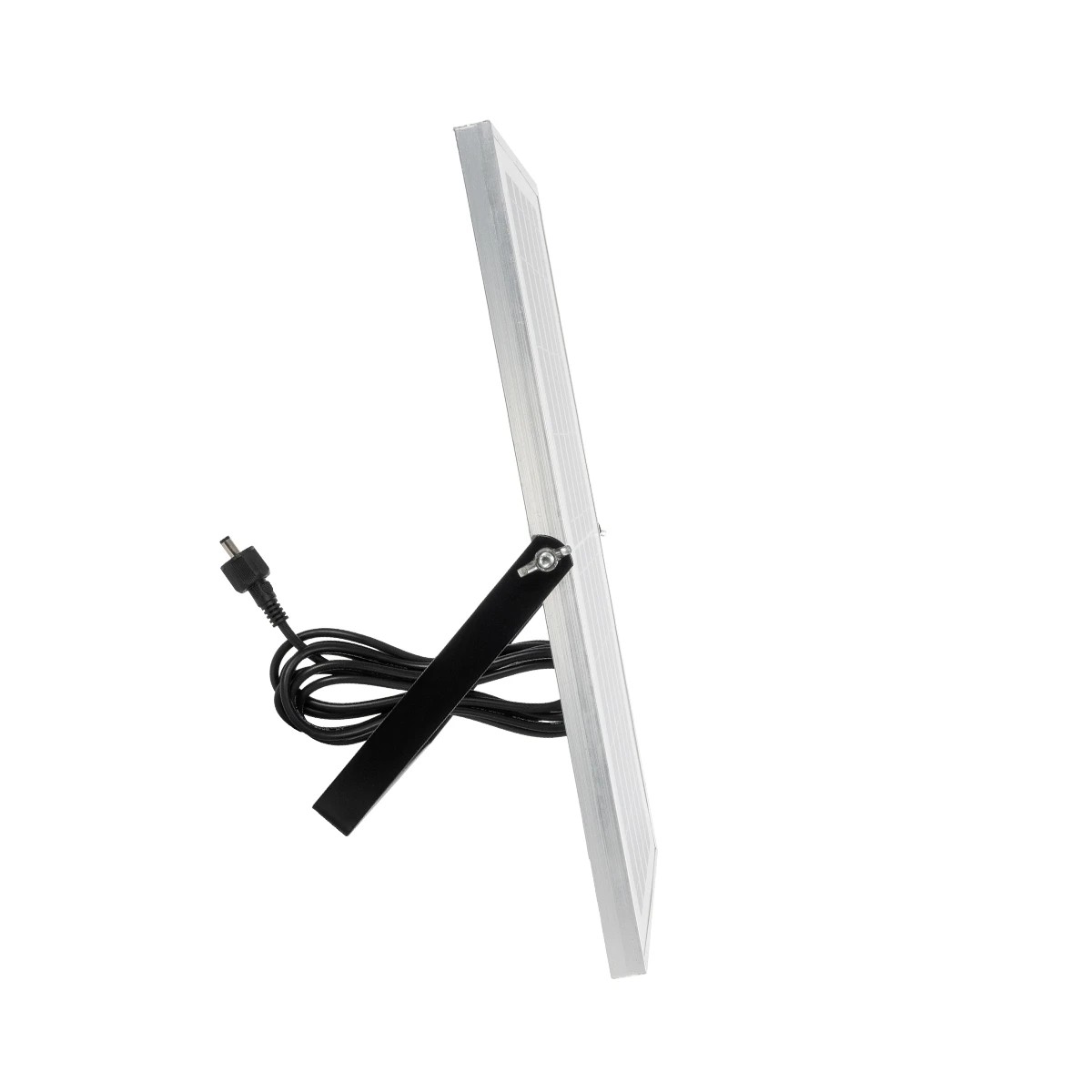 GLOBOSTAR® LUMOVOX 73067 Προβολέας LED 100W 5000lm 120° DC 5V με Φωτοβολταϊκό Panel 5V 8W & Επαναφορτιζόμενη Μπαταρία Li-ion 3.2V 5000mAh Αδιάβροχο IP67 Ψυχρό Λευκό 6000K – 120 x SMD2835 Sanan Chip – Γκρι Ανθρακί – Μ25 x Π5.5 x Υ17.5cm – 2 Χρόνια Εγγύηση