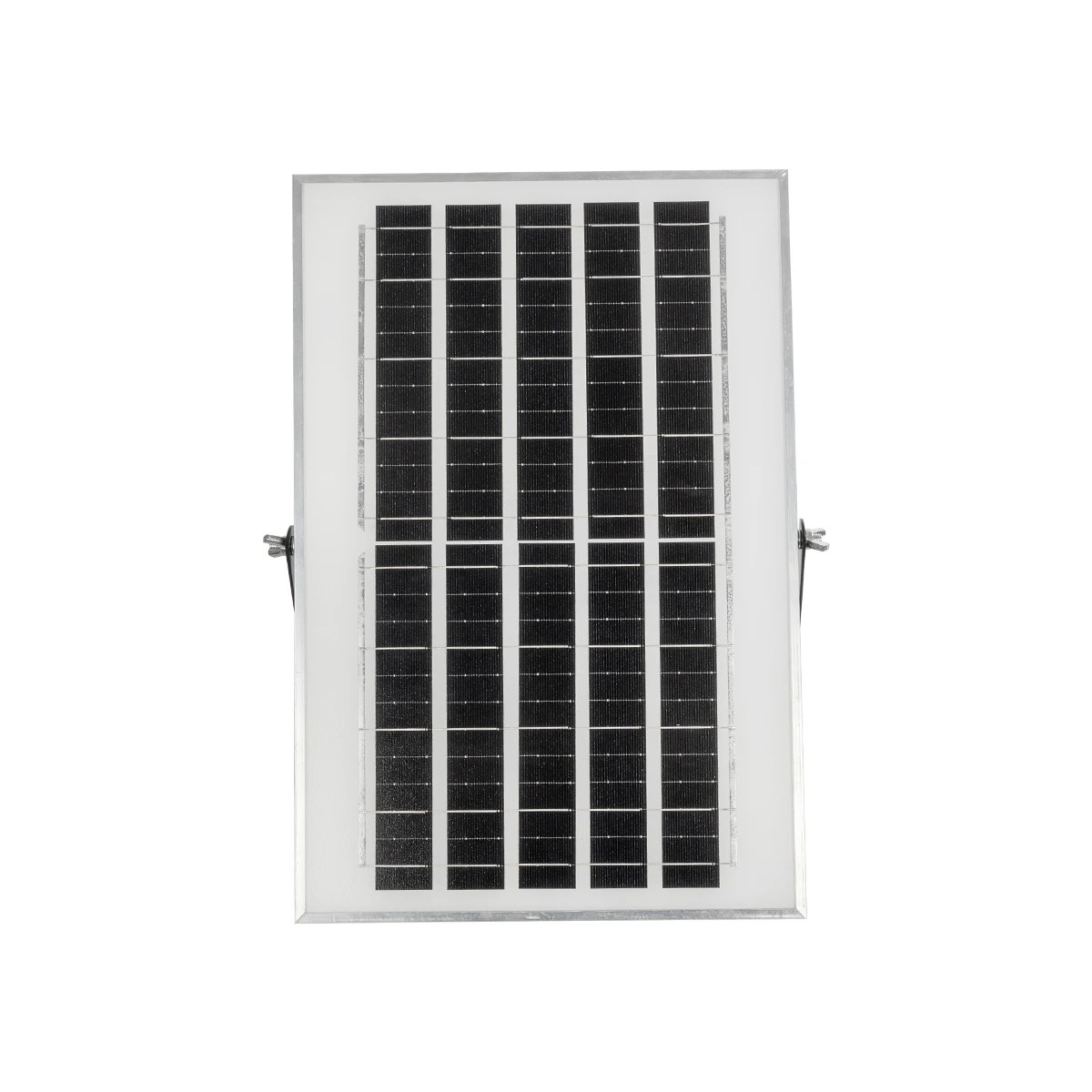 GLOBOSTAR® LUMOVOX 73067 Προβολέας LED 100W 5000lm 120° DC 5V με Φωτοβολταϊκό Panel 5V 8W & Επαναφορτιζόμενη Μπαταρία Li-ion 3.2V 5000mAh Αδιάβροχο IP67 Ψυχρό Λευκό 6000K – 120 x SMD2835 Sanan Chip – Γκρι Ανθρακί – Μ25 x Π5.5 x Υ17.5cm – 2 Χρόνια Εγγύηση