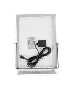 GLOBOSTAR® LUMOVOX 73067 Προβολέας LED 100W 5000lm 120° DC 5V με Φωτοβολταϊκό Panel 5V 8W & Επαναφορτιζόμενη Μπαταρία Li-ion 3.2V 5000mAh Αδιάβροχο IP67 Ψυχρό Λευκό 6000K – 120 x SMD2835 Sanan Chip – Γκρι Ανθρακί – Μ25 x Π5.5 x Υ17.5cm – 2 Χρόνια Εγγύηση