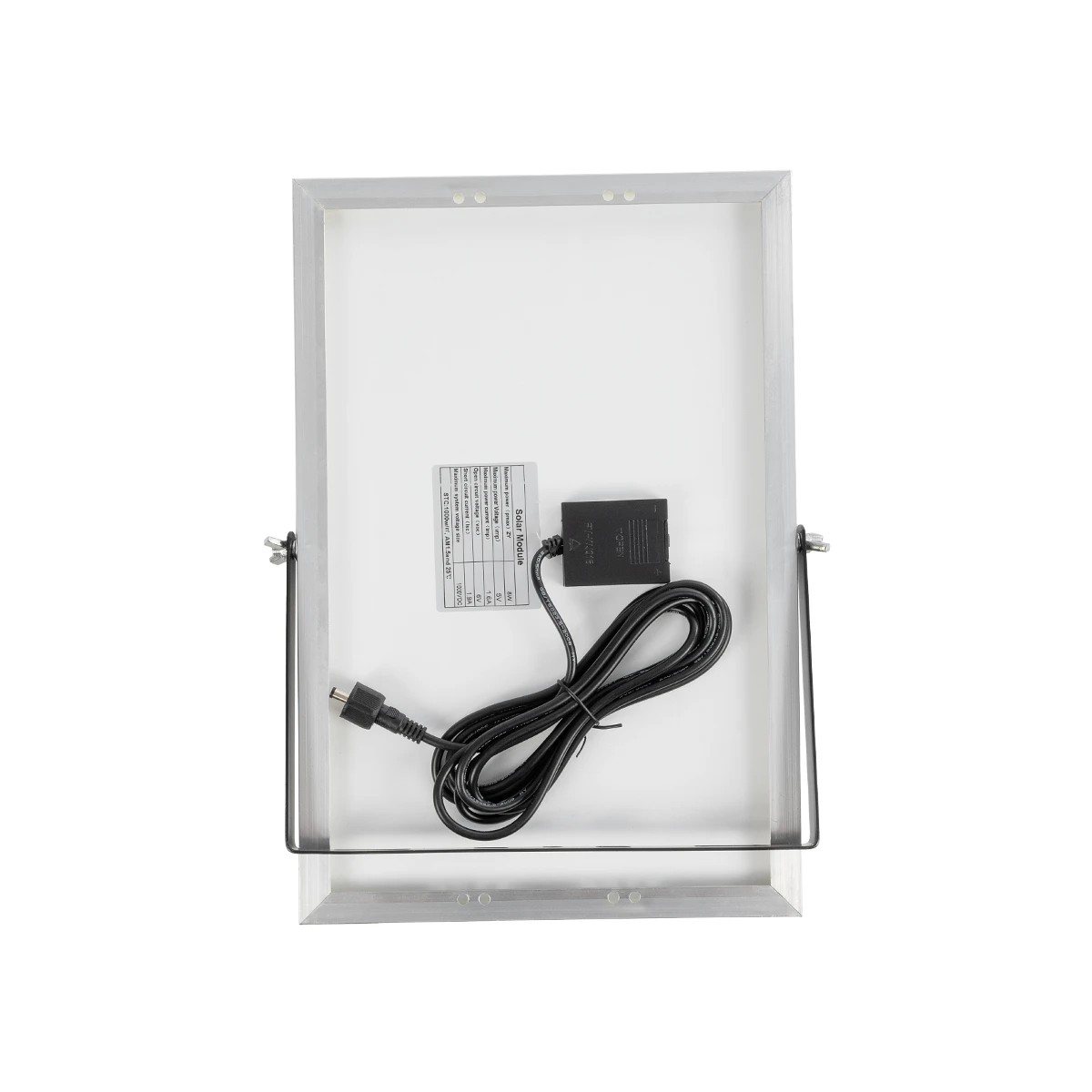 GLOBOSTAR® LUMOVOX 73067 Προβολέας LED 100W 5000lm 120° DC 5V με Φωτοβολταϊκό Panel 5V 8W & Επαναφορτιζόμενη Μπαταρία Li-ion 3.2V 5000mAh Αδιάβροχο IP67 Ψυχρό Λευκό 6000K – 120 x SMD2835 Sanan Chip – Γκρι Ανθρακί – Μ25 x Π5.5 x Υ17.5cm – 2 Χρόνια Εγγύηση