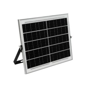 GLOBOSTAR® LUMOVOX 73068 Προβολέας LED 200W 10000lm 120° DC 5V με Φωτοβολταϊκό Panel 5V 12W & Επαναφορτιζόμενη Μπαταρία Li-ion 3.2V 10000mAh Αδιάβροχο IP67 Ψυχρό Λευκό 6000K – 180 x SMD2835 Sanan Chip – Γκρι Ανθρακί – Μ29.5 x Π5.5 x Υ19cm – 2 Χρόνια Εγγύηση