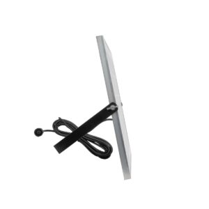 GLOBOSTAR® LUMOVOX 73068 Προβολέας LED 200W 10000lm 120° DC 5V με Φωτοβολταϊκό Panel 5V 12W & Επαναφορτιζόμενη Μπαταρία Li-ion 3.2V 10000mAh Αδιάβροχο IP67 Ψυχρό Λευκό 6000K – 180 x SMD2835 Sanan Chip – Γκρι Ανθρακί – Μ29.5 x Π5.5 x Υ19cm – 2 Χρόνια Εγγύηση