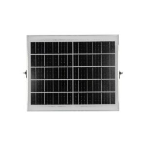 GLOBOSTAR® LUMOVOX 73068 Προβολέας LED 200W 10000lm 120° DC 5V με Φωτοβολταϊκό Panel 5V 12W & Επαναφορτιζόμενη Μπαταρία Li-ion 3.2V 10000mAh Αδιάβροχο IP67 Ψυχρό Λευκό 6000K – 180 x SMD2835 Sanan Chip – Γκρι Ανθρακί – Μ29.5 x Π5.5 x Υ19cm – 2 Χρόνια Εγγύηση