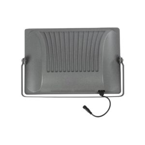 GLOBOSTAR® LUMOVOX 73069 Προβολέας LED 300W 15000lm 120° DC 5V με Φωτοβολταϊκό Panel 5V 20W & Επαναφορτιζόμενη Μπαταρία Li-ion 3.2V 15000mAh Αδιάβροχο IP67 Ψυχρό Λευκό 6000K – 360 x SMD2835 Sanan Chip – Γκρι Ανθρακί – Μ37 x Π7.5 x Υ27cm – 2 Χρόνια Εγγύηση