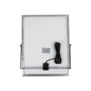 GLOBOSTAR® LUMOVOX 73069 Προβολέας LED 300W 15000lm 120° DC 5V με Φωτοβολταϊκό Panel 5V 20W & Επαναφορτιζόμενη Μπαταρία Li-ion 3.2V 15000mAh Αδιάβροχο IP67 Ψυχρό Λευκό 6000K – 360 x SMD2835 Sanan Chip – Γκρι Ανθρακί – Μ37 x Π7.5 x Υ27cm – 2 Χρόνια Εγγύηση