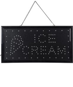 GloboStar® 75691 Φωτιστικό Ταμπέλα LED Ορθογώνια Σήμανσης ICE CREAM με Πρίζα AC 230V Μ48 x Π25 x Υ2cm