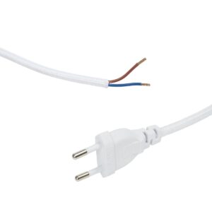 GLOBOSTAR® WHIP 77671 Μοντέρνο DIY Υφασμάτινο Καλώδιο με Διακόπτη On/Off AC 220-240V IP20 – Λευκό – Μ150 x Π2.7 x Υ1.9cm