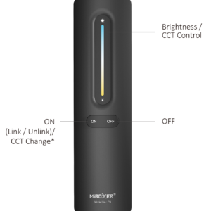 MiBoxer Τηλεχειριστήριο RF 1 Ζώνης για Ταινίες LED Μονόχρωμες/CCT ACA – A-C3