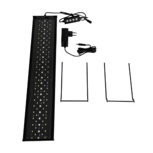 GLOBOSTAR® AQUARIUS 79680 Φωτιστικό Ενυδρείου με Ενσωματωμένο Χειριστήριο LED 19W 950lm 120° AC 220-240V Αδιάβροχο IP44 Πολύχρωμο RGBW Dimmable – Sanan SMD Chip – Μαύρο – Μ60 x Π11 x Υ3cm – 2 Χρόνια Εγγύηση