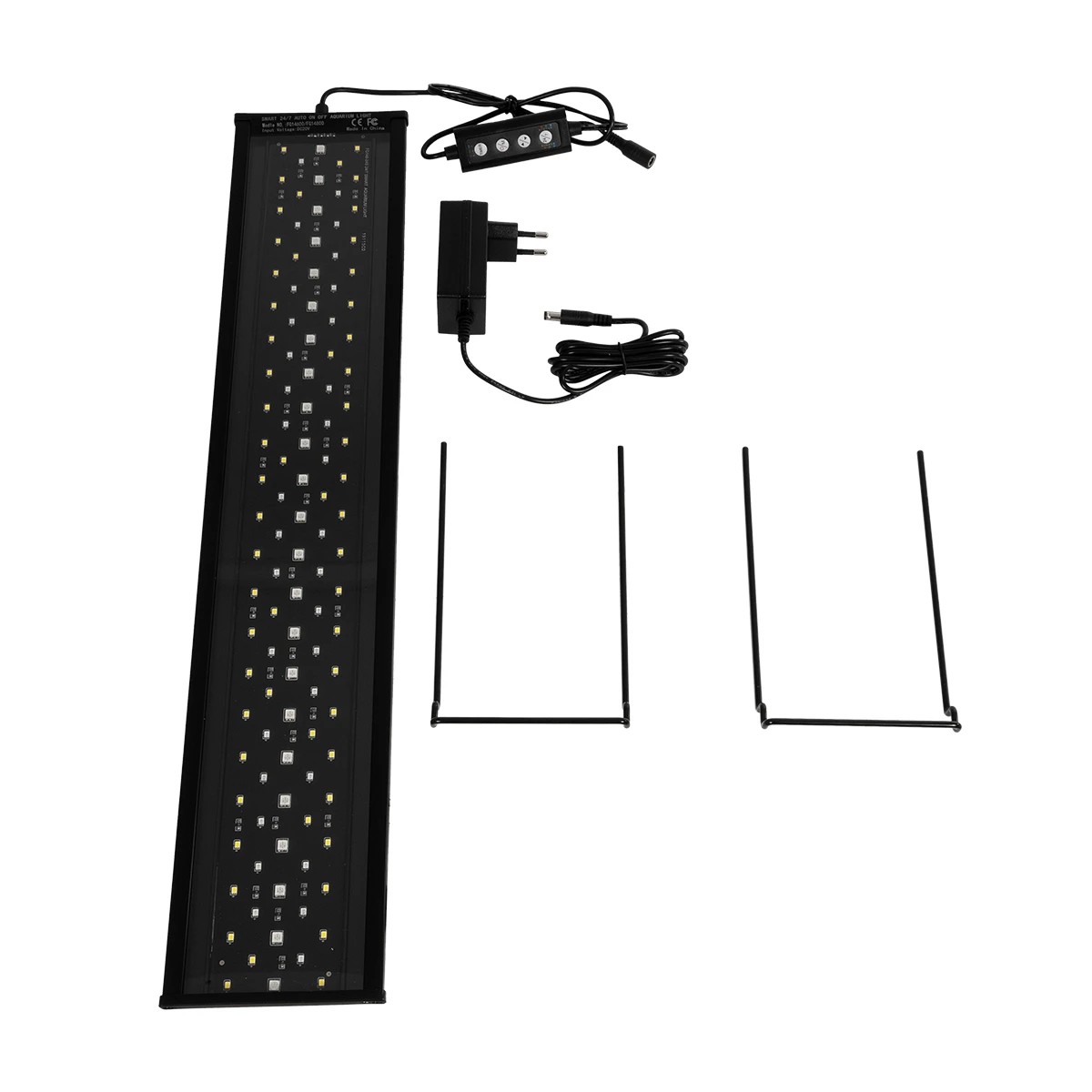 GLOBOSTAR® AQUARIUS 79680 Φωτιστικό Ενυδρείου με Ενσωματωμένο Χειριστήριο LED 19W 950lm 120° AC 220-240V Αδιάβροχο IP44 Πολύχρωμο RGBW Dimmable – Sanan SMD Chip – Μαύρο – Μ60 x Π11 x Υ3cm – 2 Χρόνια Εγγύηση