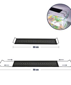GLOBOSTAR® AQUARIUS 79680 Φωτιστικό Ενυδρείου με Ενσωματωμένο Χειριστήριο LED 19W 950lm 120° AC 220-240V Αδιάβροχο IP44 Πολύχρωμο RGBW Dimmable – Sanan SMD Chip – Μαύρο – Μ60 x Π11 x Υ3cm – 2 Χρόνια Εγγύηση