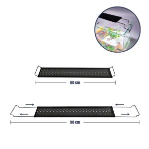 GLOBOSTAR® AQUARIUS 79680 Φωτιστικό Ενυδρείου με Ενσωματωμένο Χειριστήριο LED 19W 950lm 120° AC 220-240V Αδιάβροχο IP44 Πολύχρωμο RGBW Dimmable – Sanan SMD Chip – Μαύρο – Μ60 x Π11 x Υ3cm – 2 Χρόνια Εγγύηση