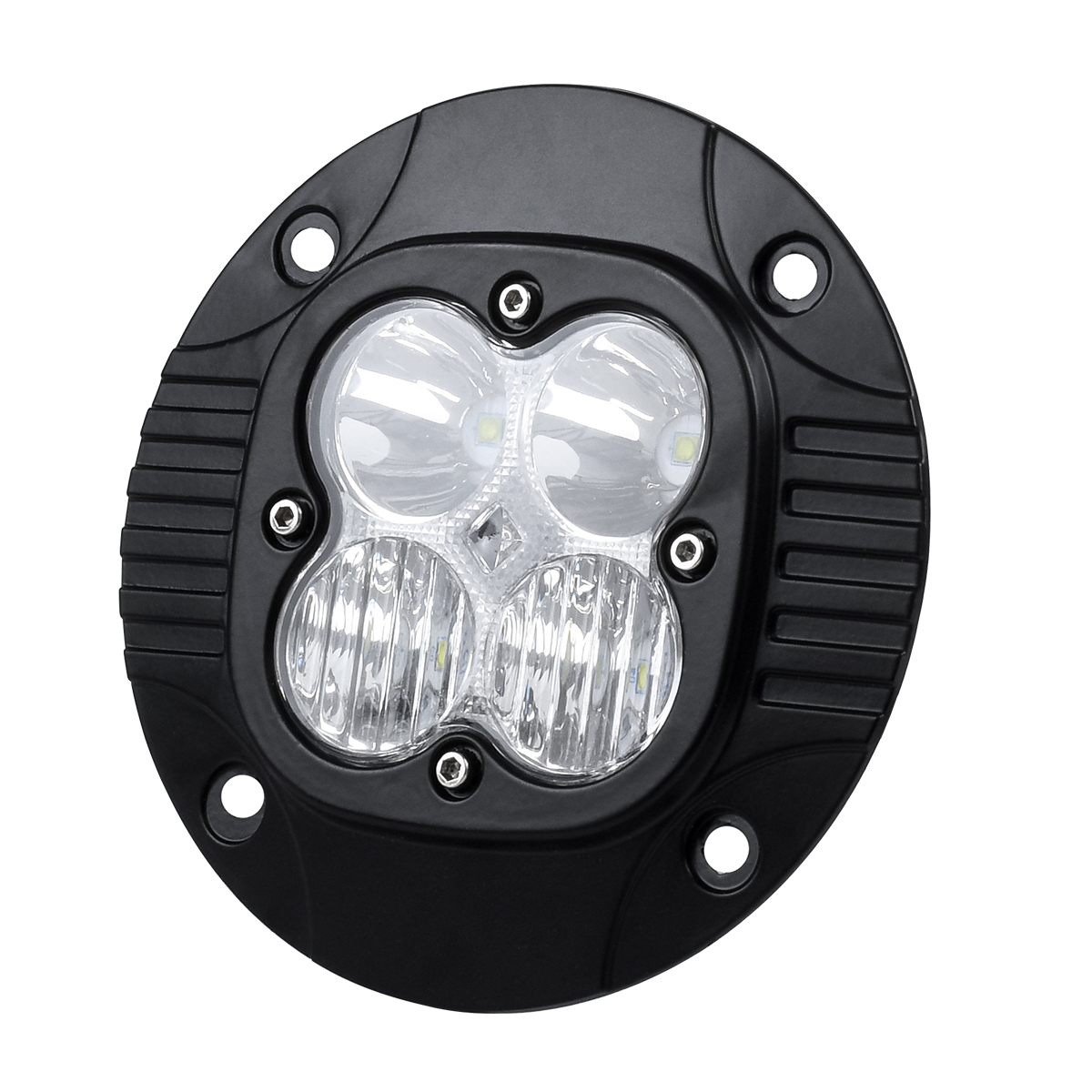 GloboStar® 85444 PRO Series Χωνευτός Προβολέας Εργασίας – Φώτα Ημέρας – Working Light – DRL για Αυτοκίνητα & Φορτηγά LED CREE XBD 20W 2000lm DC 10-30V Αδιάβροχο IP65 Ψυχρό Λευκό 6000K & RGB