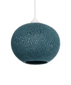 GLOBOSTAR® SOLEI 205-0011 Boho Κρεμαστό Φωτιστικό Οροφής με Ντουί 1 x E27 AC 220-240V IP20 – Τιρκουάζ – M30 x Π30 x Υ26cm