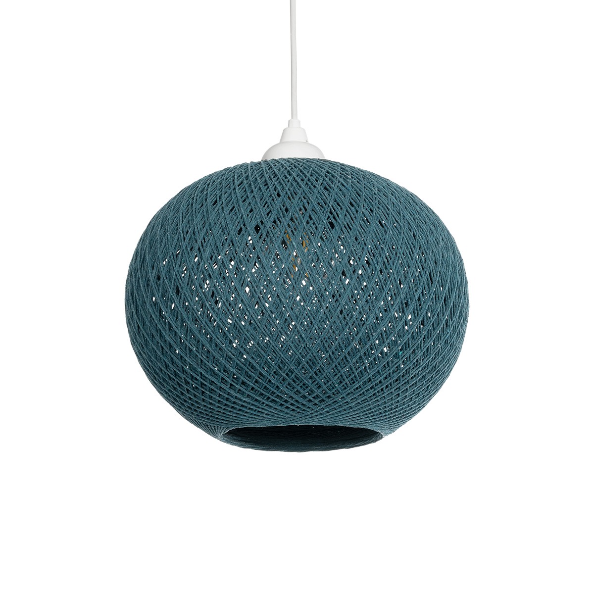 GLOBOSTAR® SOLEI 205-0011 Boho Κρεμαστό Φωτιστικό Οροφής με Ντουί 1 x E27 AC 220-240V IP20 – Τιρκουάζ – M30 x Π30 x Υ26cm