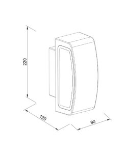 it-Lighting Winona 1xΕ27 Outdoor Up-Down Wall Lamp Black D:90x120x220mm (80205414)