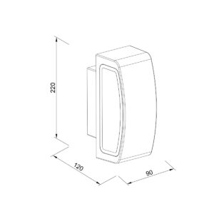 it-Lighting Winona 1xΕ27 Outdoor Up-Down Wall Lamp Black D:90x120x220mm (80205414)