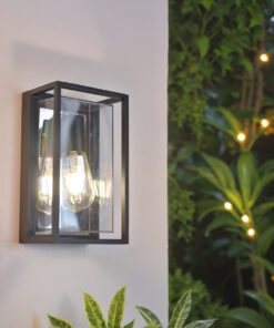 it-Lighting Zar Outdoor Wall Lamp Black 1xE27 D:100x145x245mm (80205614)