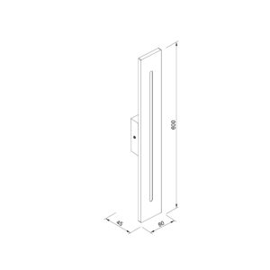 it-Lighting Barton LED 15W 3000K Outdoor Wall Lamp Black D:45x80x600 mm (80205911)