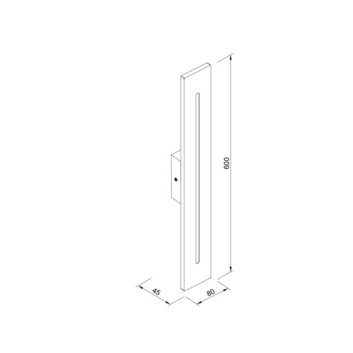 it-Lighting Barton LED 15W 3000K Outdoor Wall Lamp Black D:45x80x600 mm (80205911)