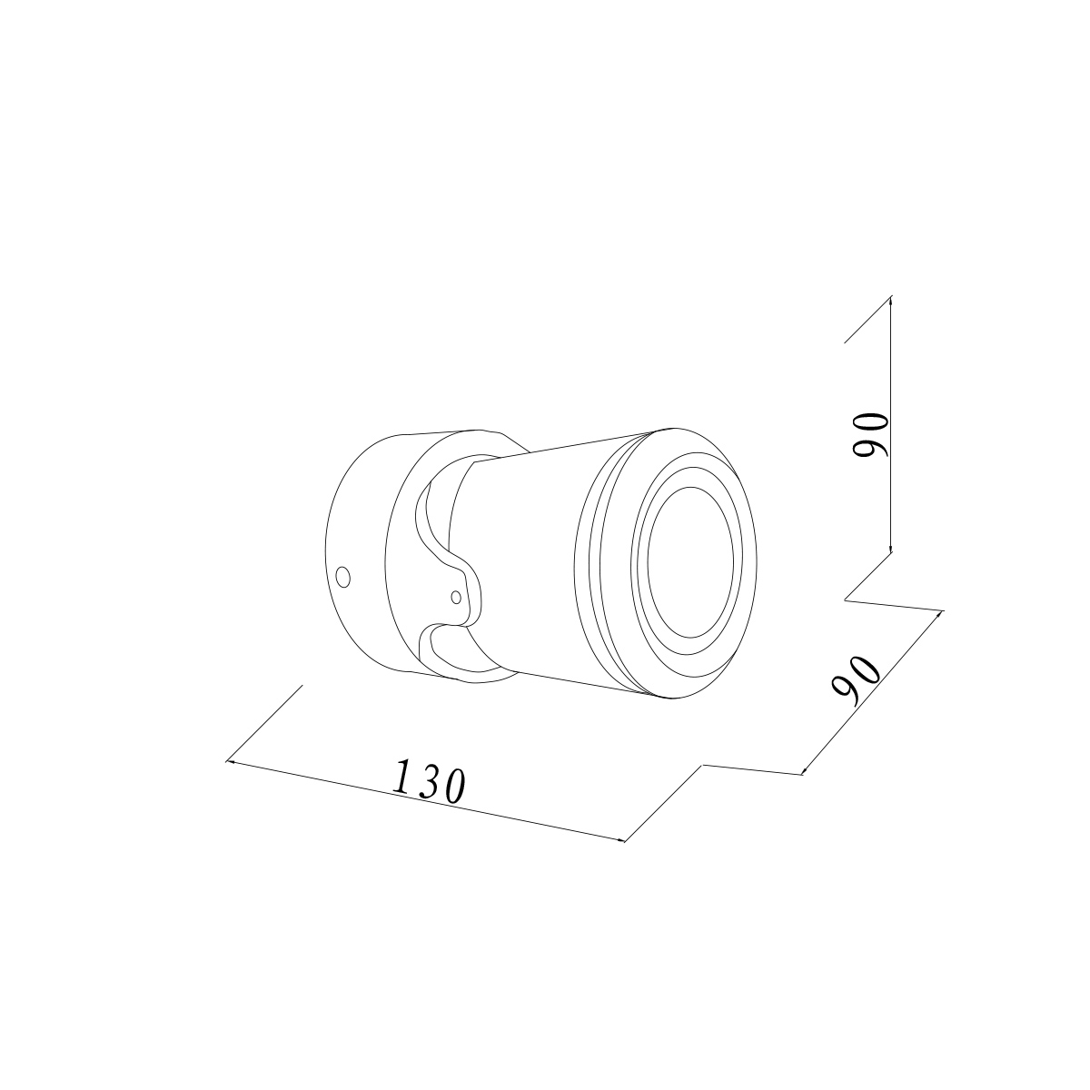 it-Lighting Crescent 1xGU10 Outdoor Spot White D:90x90x130mm (80206024)