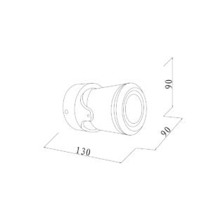 it-Lighting Crescent 1xGU10 Outdoor Spot Grey D:90x90x130mm (80206034)