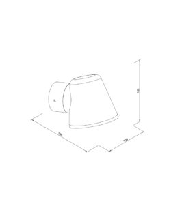 it-Lighting Canyon 1xGU10 Outdoor Wall Lamp Black D:100x105x135mm (80206214)