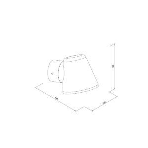 it-Lighting Canyon 1xGU10 Outdoor Wall Lamp Black D:100x105x135mm (80206214)