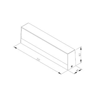 it-Lighting Gio LED 16W 3CCT Outdoor Up-Down Wall Lamp Grey D:46x83x331mm (80206330)