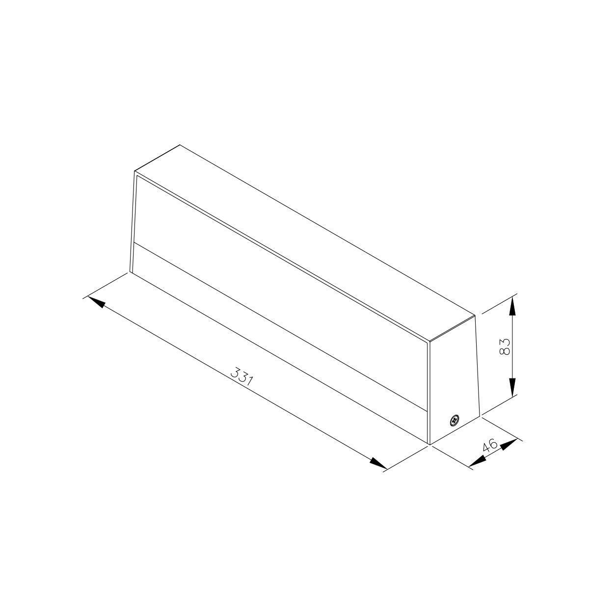 it-Lighting Gio LED 16W 3CCT Outdoor Up-Down Wall Lamp Grey D:46x83x331mm (80206330)