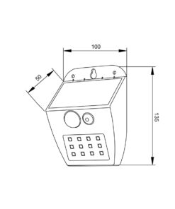 it-Lighting Meribel LED 2W 3000K Solar Outdoor Wall Lamp Black D:130x10x50mm (80207011S)