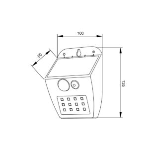 it-Lighting Meribel LED 2W 3000K  Solar Outdoor Wall Lamp Black D:130x10x50mm (80207011S)