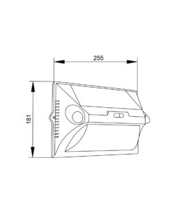it-Lighting Teal LED 10W Solar Outdoor Wall Lamp Black D:255 x 181mm (80207111S)
