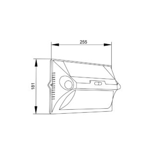 it-Lighting Teal LED 10W Solar Outdoor Wall Lamp Black D:255 x 181mm (80207111S)