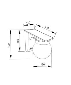 it-Lighting Baikal LED 1W 3000K | 4000K | 6000K Solar Outdoor Wall Lamp Black D:130x190x175 mm (80207310S)