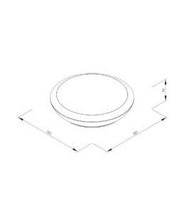 it-Lighting Champlain 1xE27 Outdoor Ceiling Light Grey D:90x285x285mm (80300834)