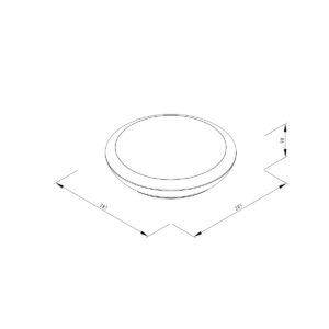 it-Lighting Champlain 1xE27 Outdoor Ceiling Light Anthracite D:90x285x285mm (80300844)