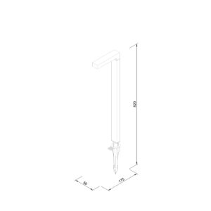 it-Lighting Pueblo – LED 6W 3000K Outdoor Spike / Stand Light in Black Color (80400611)