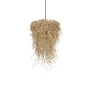 GLOBOSTAR® LIETUS 205-0079 Boho Κρεμαστό Φωτιστικό Οροφής με Ντουί 1 x E27 AC 220-240V IP20 – Μπεζ – M45 x Π45 x Υ50cm