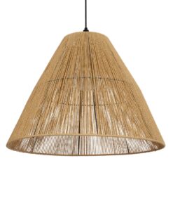 GLOBOSTAR® HUTT 205-0018 Boho Κρεμαστό Φωτιστικό Οροφής με Ντουί 1 x E27 AC 220-240V IP20 – Μπεζ – M50 x Π50 x Υ40cm