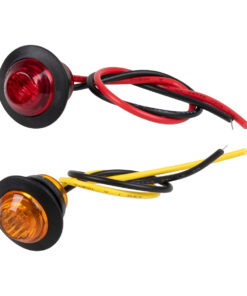 GloboStar® 85308 Πακέτο 10 Τεμάχια Φώτα Όγκου για Φορτηγά BULLET PIN LED SMD 5730 1W / Τεμ. 100lm DC 24V Αδιάβροχα IP65 5x Κόκκινα – 5x Πορτοκαλί