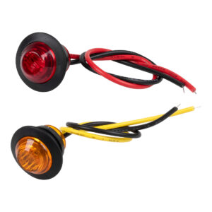 GloboStar® 85308 Πακέτο 10 Τεμάχια Φώτα Όγκου για Φορτηγά BULLET PIN LED SMD 5730 1W / Τεμ. 100lm DC 24V Αδιάβροχα IP65 5x Κόκκινα – 5x Πορτοκαλί