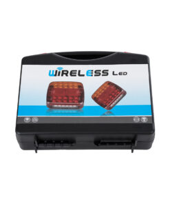 GloboStar® 85339 Ζευγάρι Ασύρματα Επαναφορτιζόμενα Φανάρια για Τρέιλερ LED 150W με Μαγνήτη & Επαναφορτιζόμενη Μπαταρία 2000mAh – Ασύρματος Πομπός & Δέκτης RF 2.4Ghz – Κόκκινο – Πορτοκαλί – Λευκό – Αδιάβροχα IP65 – Μ11 x Π11 x Υ5cm – 1 Χρόνο Εγγύηση