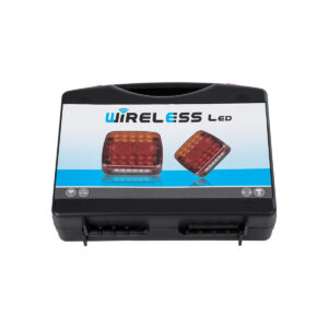 GloboStar® 85339 Ζευγάρι Ασύρματα Επαναφορτιζόμενα Φανάρια για Τρέιλερ LED 150W με Μαγνήτη & Επαναφορτιζόμενη Μπαταρία 2000mAh – Ασύρματος Πομπός & Δέκτης RF 2.4Ghz – Κόκκινο – Πορτοκαλί – Λευκό – Αδιάβροχα IP65 – Μ11 x Π11 x Υ5cm – 1 Χρόνο Εγγύηση